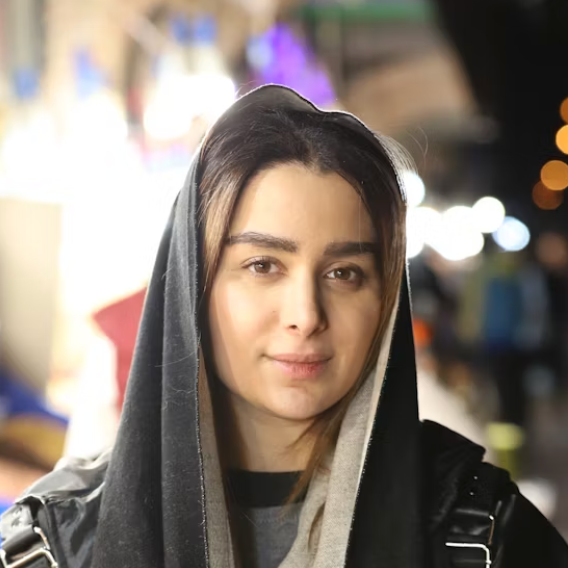 portrait of a woman in a market