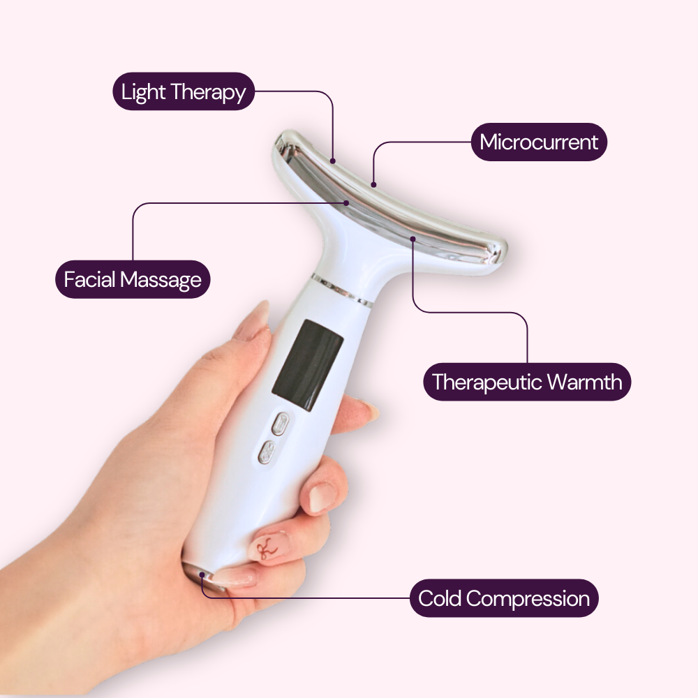 areum face massager benefits graphic